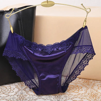 Women's Panties Underwear Lace Briefs Seamless Panties for Women Elastic Low-Waist Underpant Lady Sexy Female Intimates Lingerie luvshop24