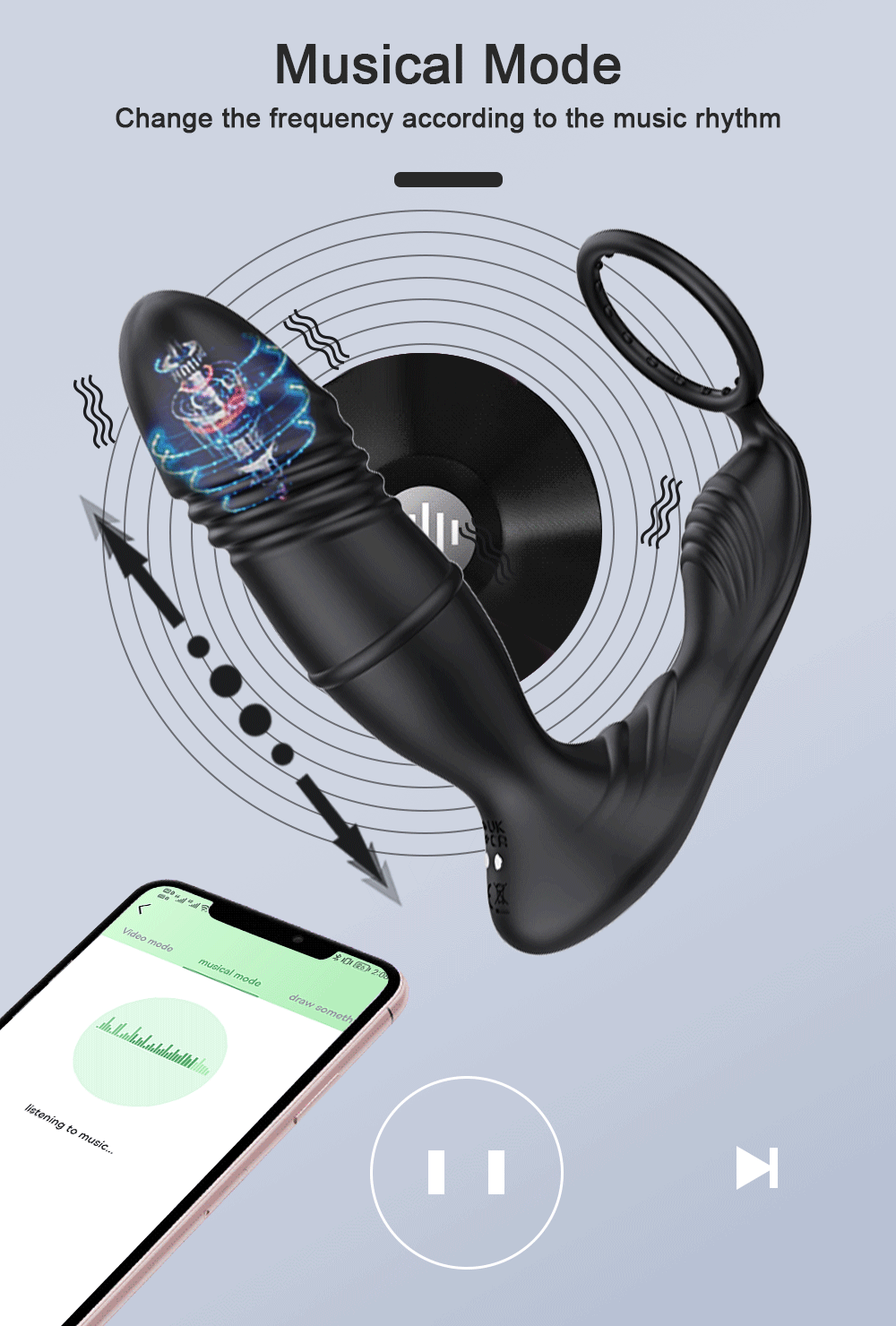 Male Thrusting Prostate Massager Bluetooth APP Vibrator for Men Gay Anal Plug Wireless Remote Butt Plug Sex Toy for Couples luvshop24