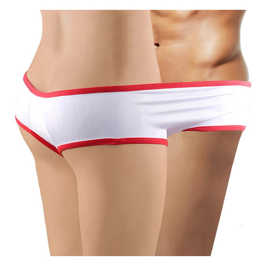 Sexy Naughty Panties Women Men Couples Lovers Jumpsuits Underpants Erotic Gay Sissy Together Intimate Double Panty Underwear luvshop24