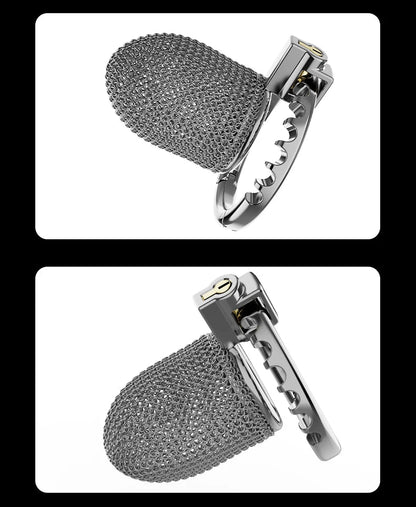 Male Metal Mesh Chastity Cage Sexy Adult Man Chastity Device Cock Cage Adjustable Penis Ring Chastity Lock BDSM Sex Toys For Men luvshop24