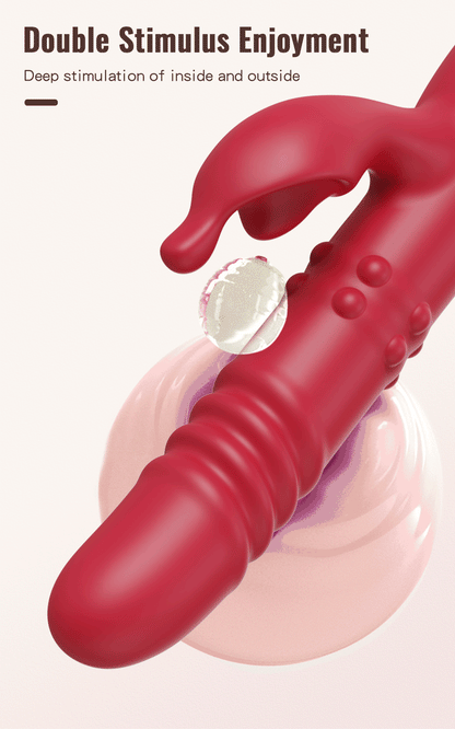Rabbit Vibrator For Women Powerful G Spot Telescopic Rotating Clitoris Vagina Stimulator Female Masturbator For Adult Sexy Toys luvshop24