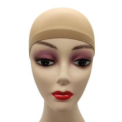 2pcs/Bag Top Stocking Wig Cap Hair Net For Weave Hair Wig Nets Black Brown Stretch Mesh Wig Cap For Making Wigs luvshop24