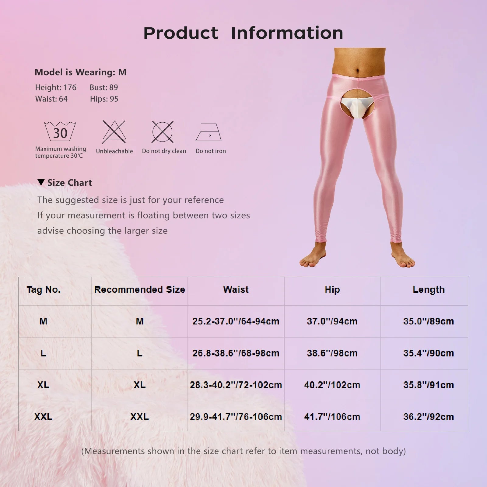 Glossy Crotchless Open Butt Leggings Mens Gays Erotic Nightwear Underpants High Waist Slim Fit Tights Underwear Baselayer Pants luvshop24