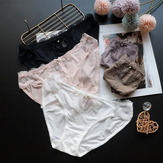 Women's Underwear Panty Sexy Lace Panties Low Waist Seamless Comfort Briefs Woman Fashion Underpants Female Lingerie luvshop24