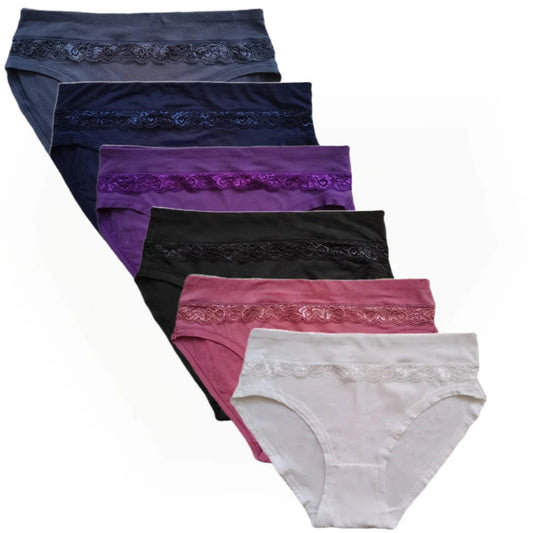 Lace Underwear Hipster,Large Size Women's Panties,Soft Bamboo Women's Briefs,High Cut Woman Underwear Panti,Female Underpants luvshop24