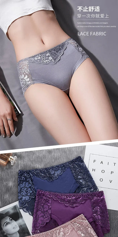 Lace Breathable Women's Underwear Panties Lace Lingerie Female Underwear Ladies Casual Underpants Seamless Women's Briefs luvshop24