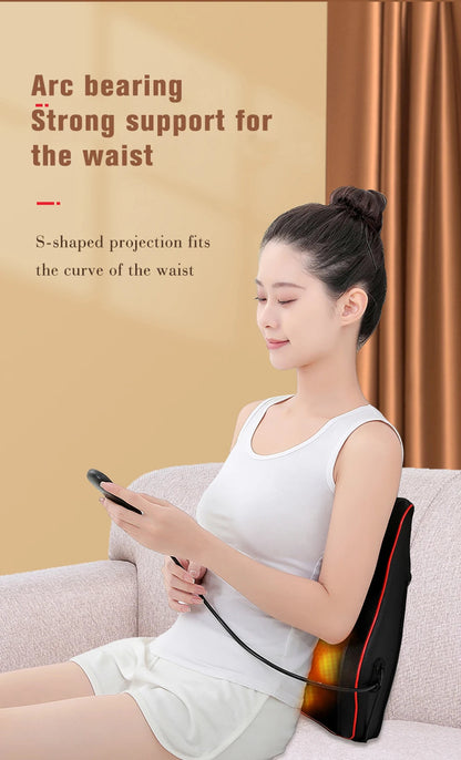 Portable Massager, Waist Massager, Full-body Muscle Relaxer, Car-portable Backrest Vibration Comfort Massager luvshop24