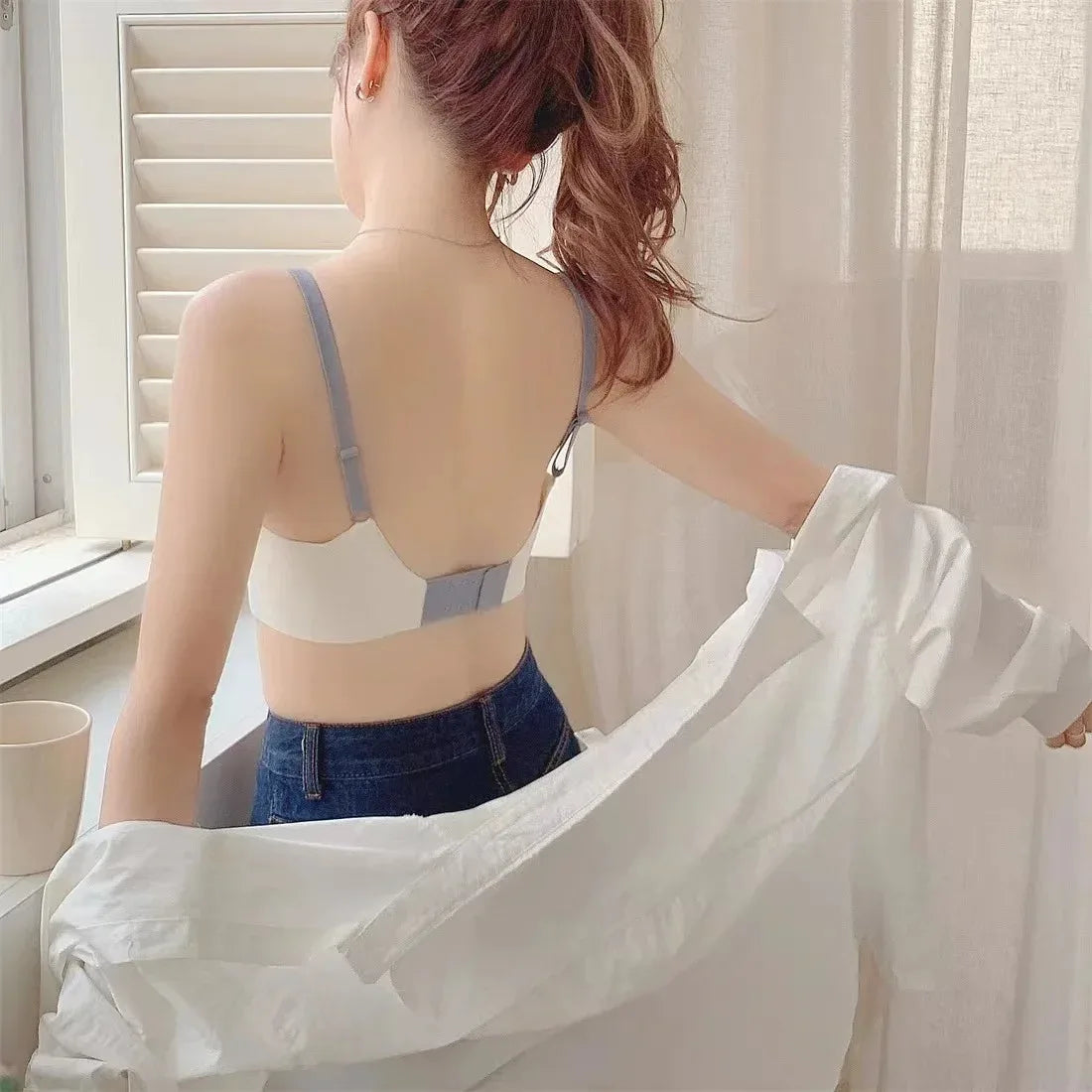 2024 Invisible Push Up Bra Backless Sexy Women Bras Low Cut Plunge Brassiere Open Back Wedding Underwear Seamless Lingerie luvshop24