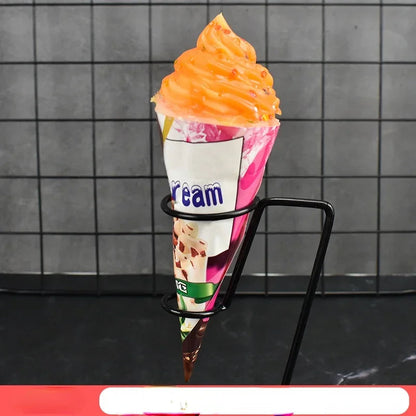 1pc/lot Simulation Ice Cream Cone Dessert Ice Cream Milk Tea Shop Decoration Fake Fruit Ice Cream Props Decoration Model DIY luvshop24