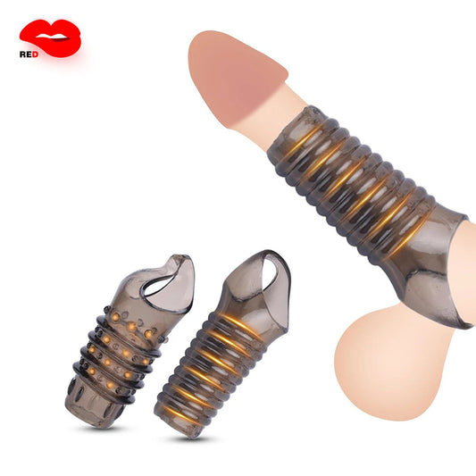 Cock rings for men reusable silicone penis enlarge sleeves delay ejaculation stronger erection stimulation sex toys for couple luvshop24