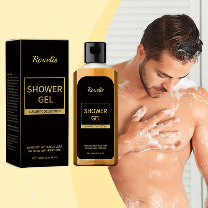 Roxelis Men Shower Wash Pheromone Perfume Shower Gel 100ml Pheromone Shower Gel Aloe Shower Gel Unisex Long-Lasting Freshness luvshop24