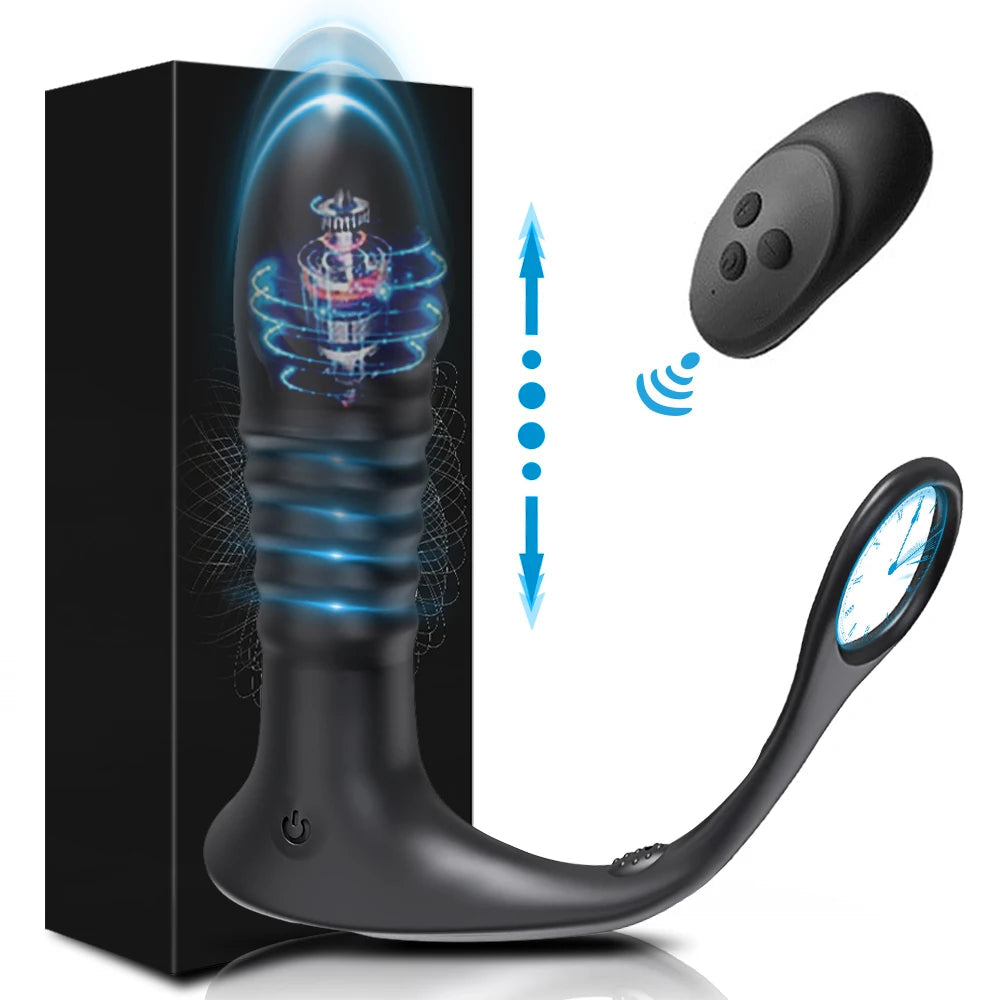 Male Thrusting Prostate Massager Bluetooth APP Vibrator for Men Gay Anal Plug Wireless Remote Butt Plug Sex Toy for Couples luvshop24