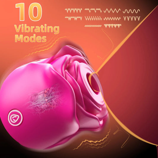 Rose Shape Vagina Sucking Vibrator Nipple Massager Clitoral Vacuum Stimulator Vibrating Female Masturbator Sex Toys for Adults luvshop24