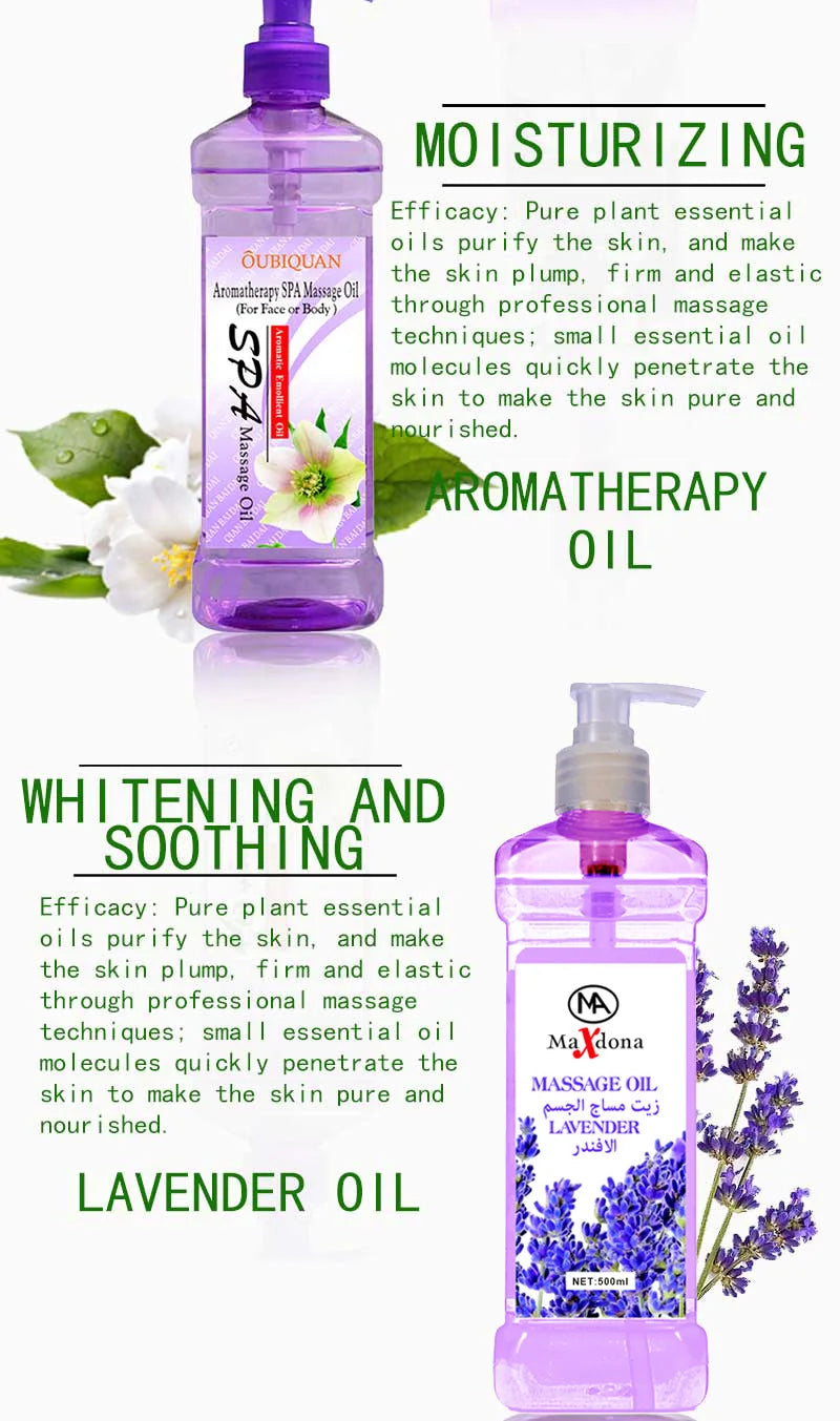 500ML Facial Body Massage Essential Oil Moisturizing Vegetable Oil Open Back Scraping Massage Essential Oil BB oil luvshop24