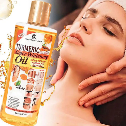 Turmeric Essential Oil Facial Body Massage oil Moisturizing Diffuser Aromatherapy Brightening Smoothing Body Face Skin Care 200m luvshop24