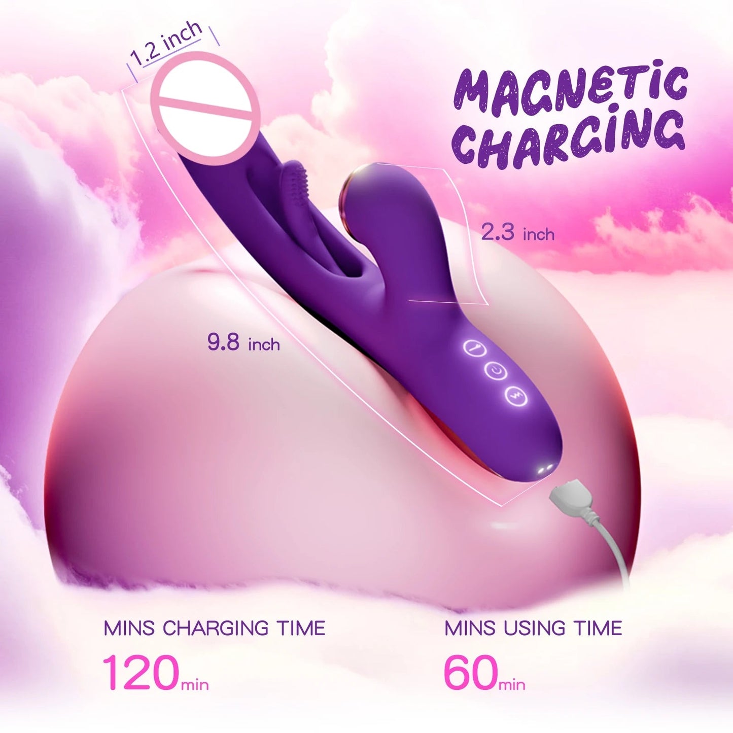 Tapping Flapping Vibrator for Women Clit Sucker Clitoris Stimulator G spot Massager with 3 Replaceable Adults Sex Toy for Female luvshop24