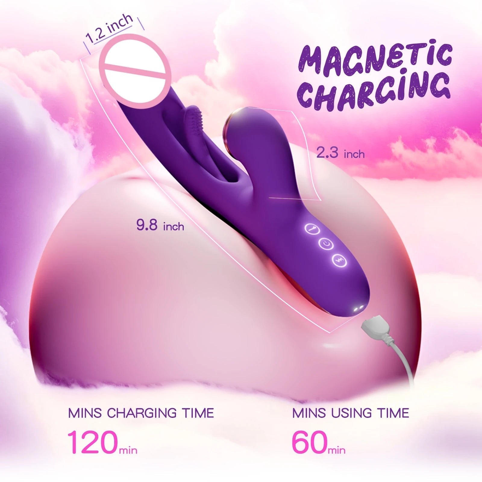 Tapping Flapping Vibrator for Women Clit Sucker Clitoris Stimulator G spot Massager with 3 Replaceable Adults Sex Toy for Female luvshop24