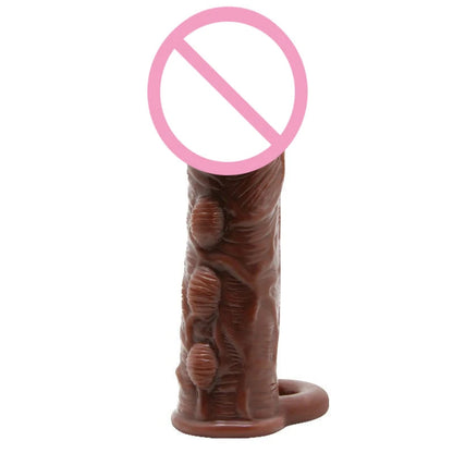 Thicken Big Granule Reusable Condoms Ring Cock Penis Extension Delay Ejaculation Penis Sleeve Extender For Adult Erotic Toys luvshop24