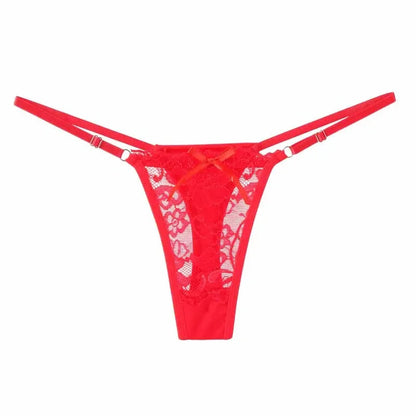 Lace Underwear for Women Low Rise Adjustable Waist Thongs Sexy Perspective G-String Female Breathable Lingerie luvshop24