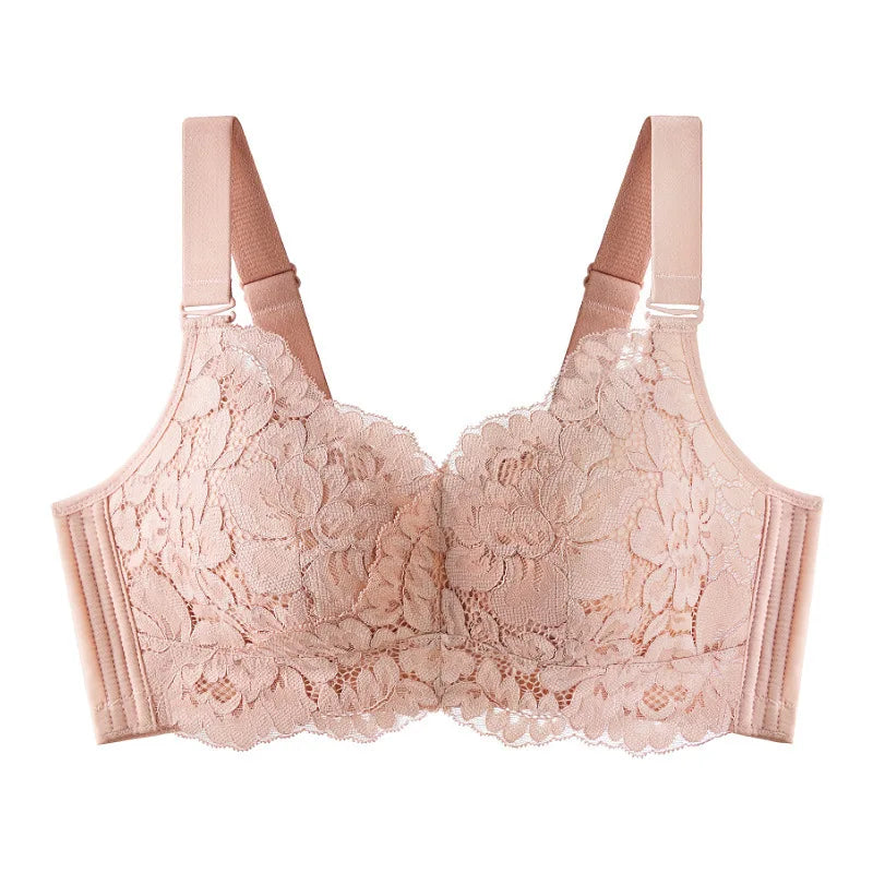 French lace lingerie for women slim fit gathered and gathered paired with anti sagging bra adjustable without steel ring bra luvshop24