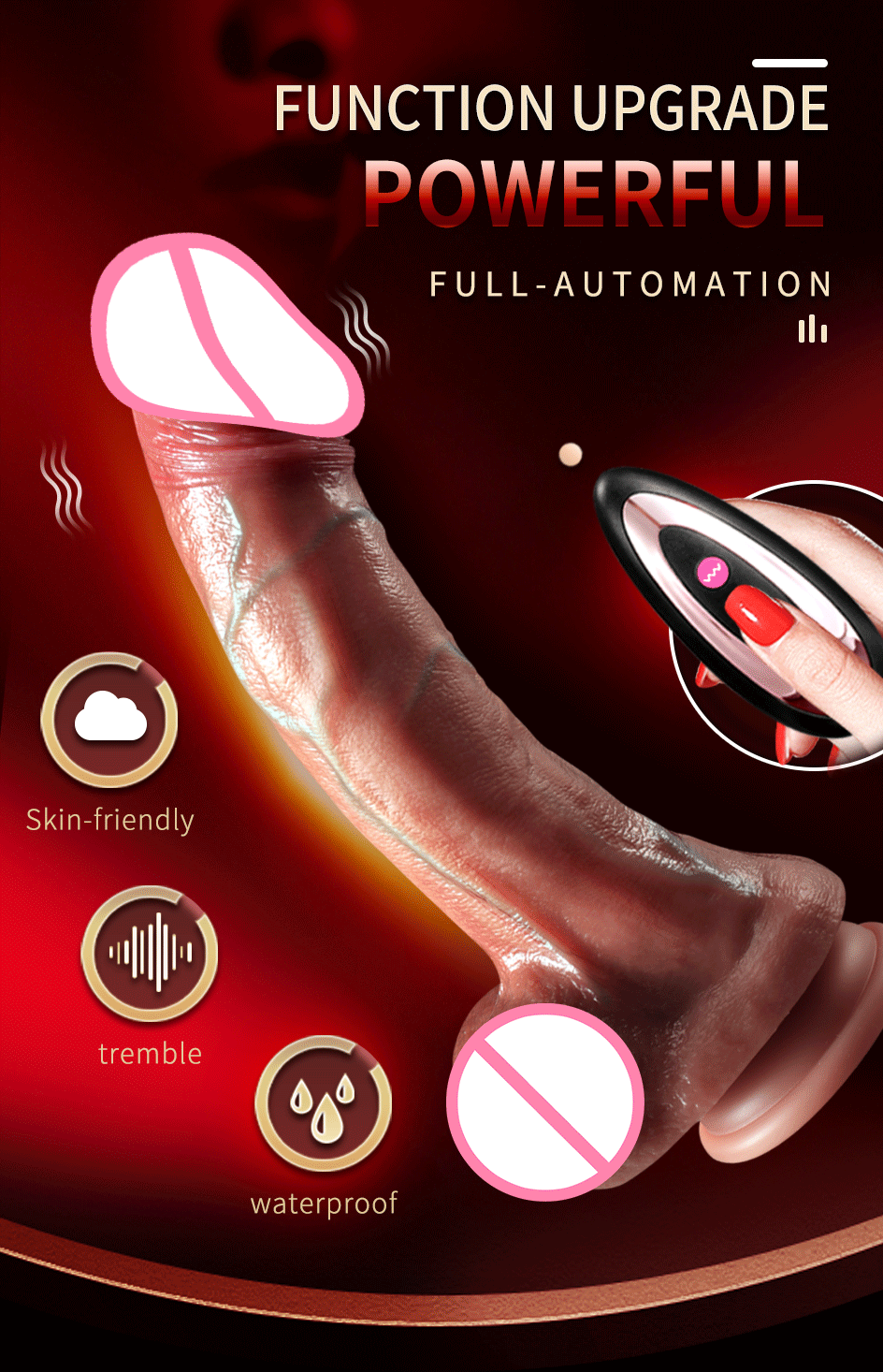 Realistic Vibration Dildo Telescopic Penis Anal Plug Vibration Female Suction Cup Masturbation Sexmachine Sex Toys For Women 18+ luvshop24