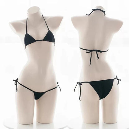 2PC Women Mini Bikini Sexy-Lingerie Pajamas Strappy Underwear Briefs Bra Sets Swimsuit Female Bathers Bandage Bathing Suit luvshop24