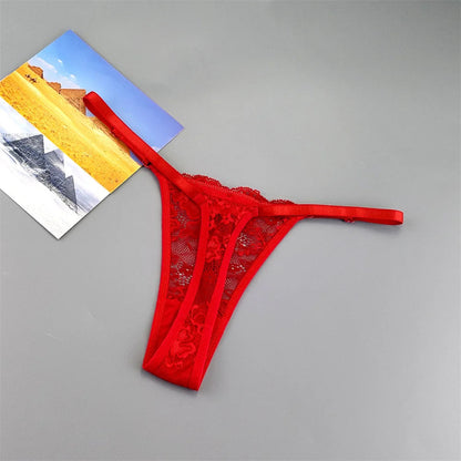 3Pcs Sexy Thongs Underwear for Women Perspective Lace G-String Panties Low Waist Plus Size Hot Wife Gift luvshop24