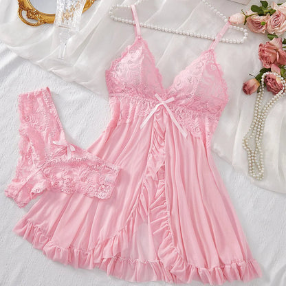 Women's Underwear Sexy Lingerie Set Erotic Bra Nightdress Sexy Lace Sleepwear Solid Slim Soft Dresses Erotic Sleepwear & Dresses luvshop24