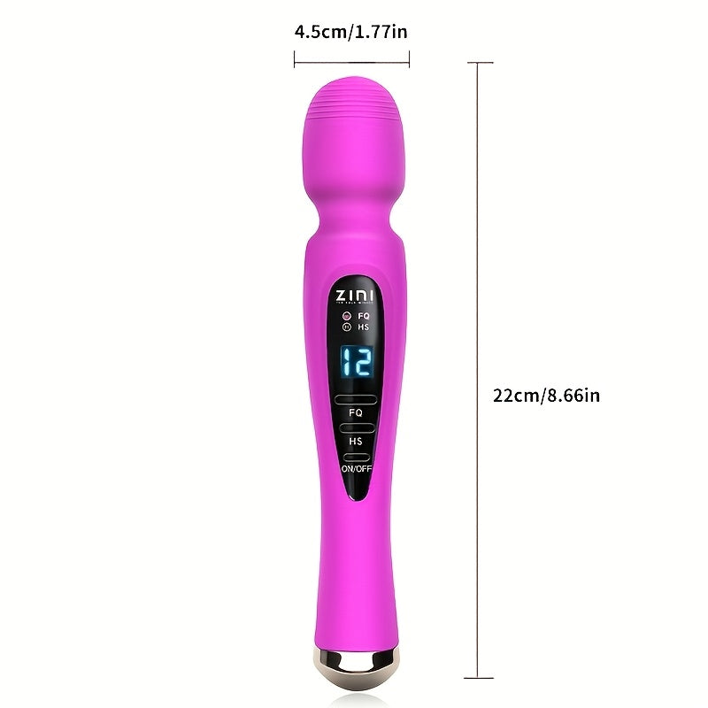 [Quiet Massager] 12 Speed Cordless Wand Massager | Whisper Quiet, Handheld, USB Magnetic Charger, for Body, Sports & Aches - Purple luvshop24