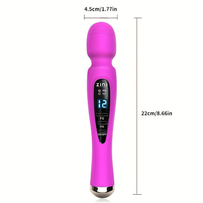 [Quiet Massager] 12 Speed Cordless Wand Massager | Whisper Quiet, Handheld, USB Magnetic Charger, for Body, Sports & Aches - Purple luvshop24