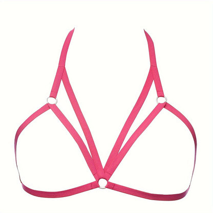 Adjustable Seductive Strappy Chest Harness Bra - Hollow Out & Criss Cross Design - Sexy Lingerie for Daring Erotic Style luvshop24