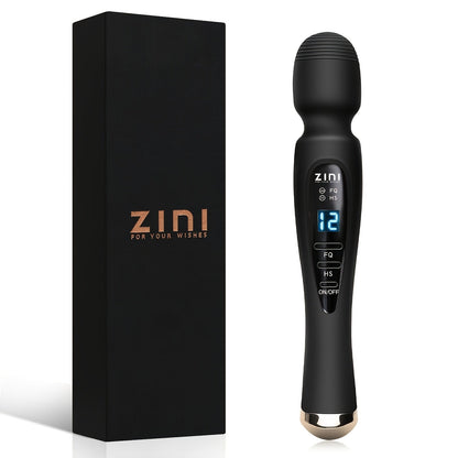 Rechargeable Personal Massager, 12 Patterns Massager, Personal Massager for Women, Quiet & Massager for Women, Digital Display Wand Massager for Neck, Back Pain Relief - Black, Dildo luvshop24