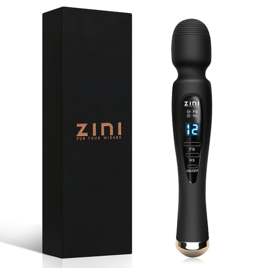 Rechargeable Personal Massager, 12 Patterns Massager, Personal Massager for Women, Quiet & Massager for Women, Digital Display Wand Massager for Neck, Back Pain Relief - Black, Dildo luvshop24