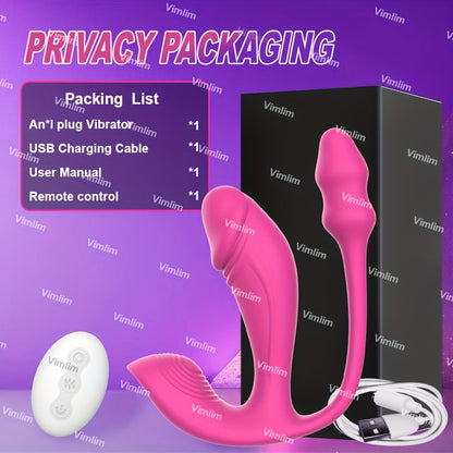 Dildo - Wearable Vibrator Dildo with Anal Plug, APP Remote Control Vibrator with 6x6x6 Vibration Modes, Butterfly Wearable Panty Clitoral Vibrator, G Spot Vibrator for Women and Couple Adult Games luvshop24