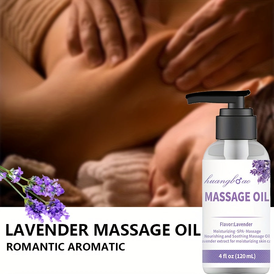 [Sensual Lavender Massage Oil] 2pcs Sensual Lavender Massage Oil - Full Body Smooth Gliding Formula for Couples Date Night - Valentine's Day Present luvshop24