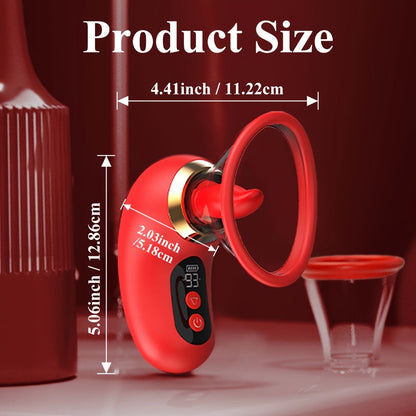 [App-Controlled, Wireless Vibrator] 1pc App-Controlled G-Spot Clitoral Vibrator - USB Rechargeable, Wireless Tongue Licking and Vibration, 700mAh Lithium Battery, 2 Cups luvshop24