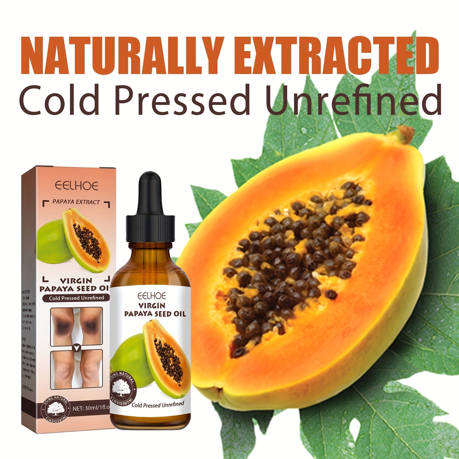 Papaya Seed Body Beauty Oil Fade Dark Spots Knee Elbow Brightening Skin Brightening Moisturizing Massage Oil 30ml luvshop24