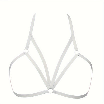 Adjustable Seductive Strappy Chest Harness Bra - Hollow Out & Criss Cross Design - Sexy Lingerie for Daring Erotic Style luvshop24