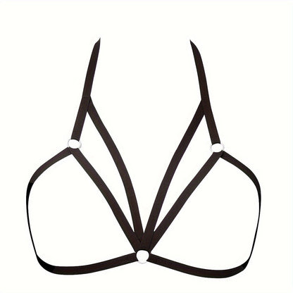 Adjustable Seductive Strappy Chest Harness Bra - Hollow Out & Criss Cross Design - Sexy Lingerie for Daring Erotic Style luvshop24