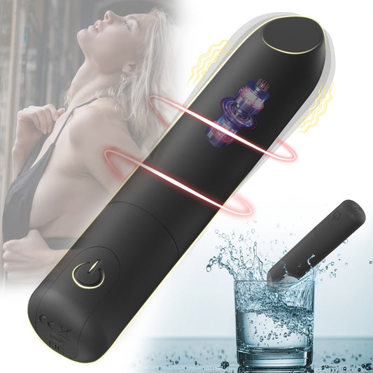USB Rechargeable Black Bullet Vibrator – 10 Vibration Modes, Angled Tip For Clitoral, Nipple & G-Spot Stimulation, Portable & Discreet Design, Includes USB Cable luvshop24