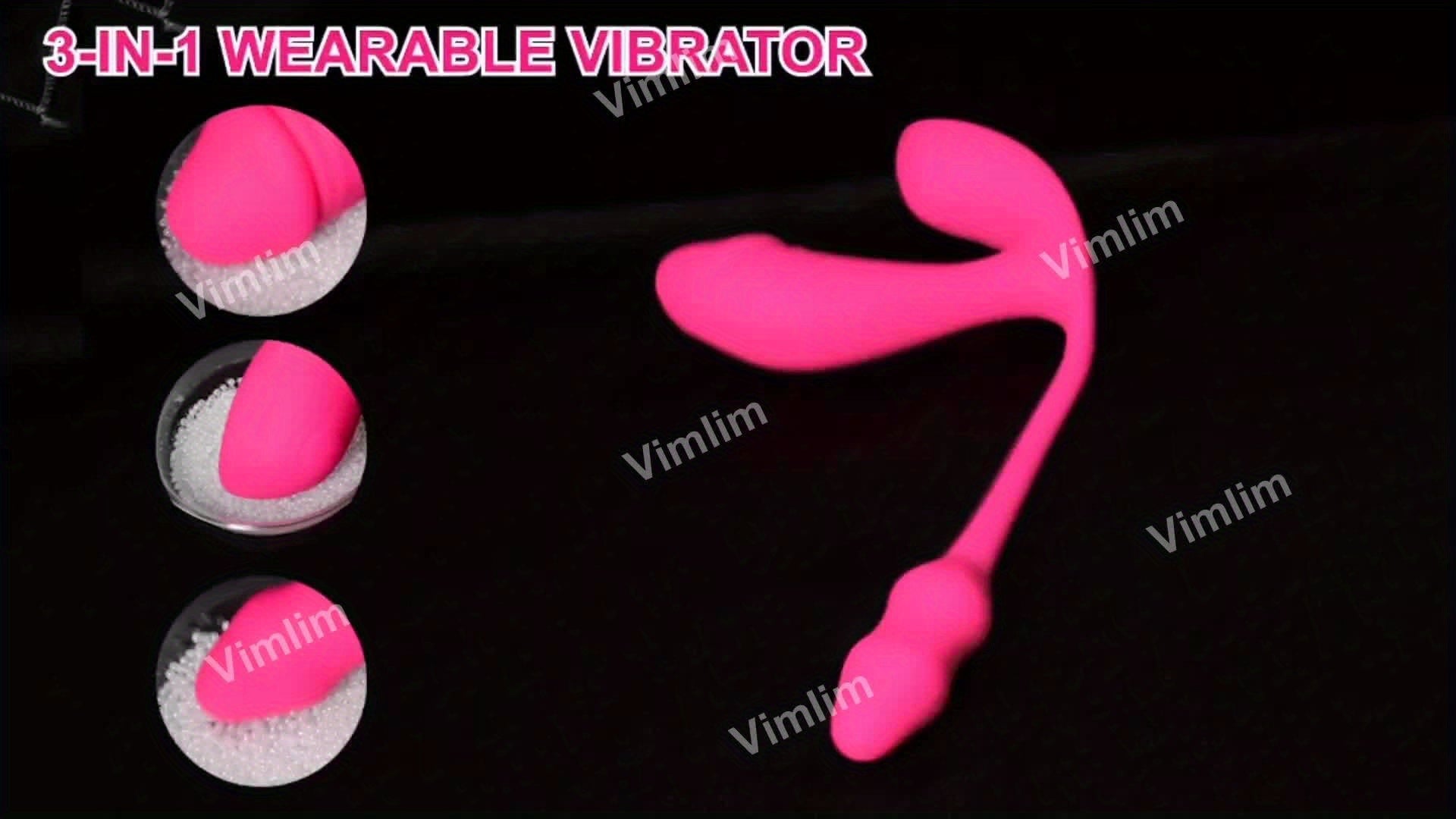 Dildo - Wearable Vibrator Dildo with Anal Plug, APP Remote Control Vibrator with 6x6x6 Vibration Modes, Butterfly Wearable Panty Clitoral Vibrator, G Spot Vibrator for Women and Couple Adult Games luvshop24