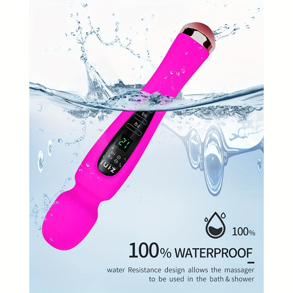 [Quiet Massager] 12 Speed Cordless Wand Massager | Whisper Quiet, Handheld, USB Magnetic Charger, for Body, Sports & Aches - Purple luvshop24