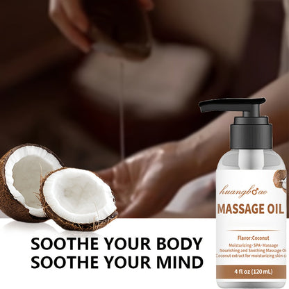 2pcs Coconut Massage Oil for Couples - Full Body Massage Oil for Date Night Massage Smooth Gliding Formula, Valentine'S Day Mother'S Day Gift luvshop24