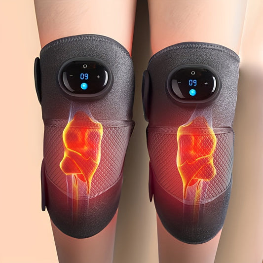 1PC Heated Knee Massager Shoulder Brace, 3-In-1 Heated Knee Elbow Shoulder Brace Wrap, Knee Heating Pad, Adjustable Heating Modes, Heating Pad For Knee Elbow Shoulder Relax Leg Warmers luvshop24
