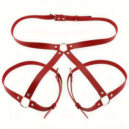 Adult Products Women's Sexy Faux Leather Body Hip Bondage Leg Binding Waist Binding Panties luvshop24