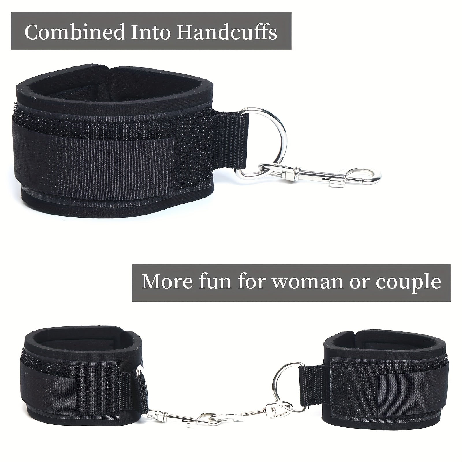 Couples' BDSM Bondage Set - Adjustable Thigh And Wrist Restraints For Intimate Play And Erotic Exploration luvshop24