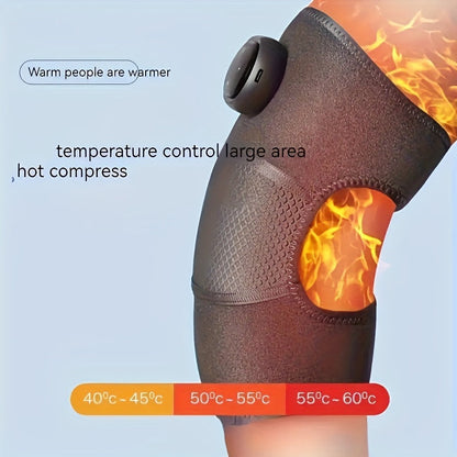 1PC Heated Knee Massager Shoulder Brace, 3-In-1 Heated Knee Elbow Shoulder Brace Wrap, Knee Heating Pad, Adjustable Heating Modes, Heating Pad For Knee Elbow Shoulder Relax Leg Warmers luvshop24