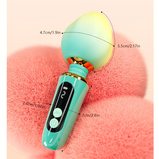 [Peach-Shaped Rechargeable Vibrator] 1pc Multi-Frequency Peach-Shaped USB Rechargeable Vibrator - 3 Vibrating Modes, 380mAh Lithium Battery, Portable Adult Pleasure Device for Women luvshop24