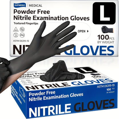 100 Disposable Gloves Made Of Nitrile Rubber, Food Grade Beauty, Kitchen Cooking, Dishwashing, Waterproof, Massage, Oil Resistant, Durable And Clean luvshop24